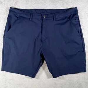 LEG3ND Mens Performance Golf Shorts Navy Blue Size XL 38‎ FA56628